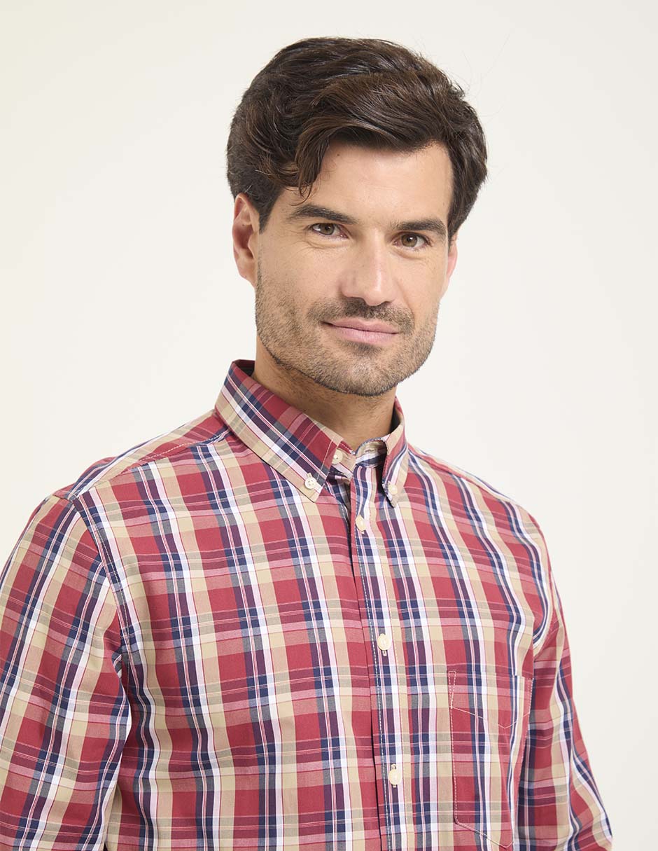 Camisa casual manga larga para hombre 4
