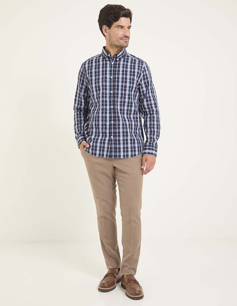 Camisa casual manga larga para hombre 3