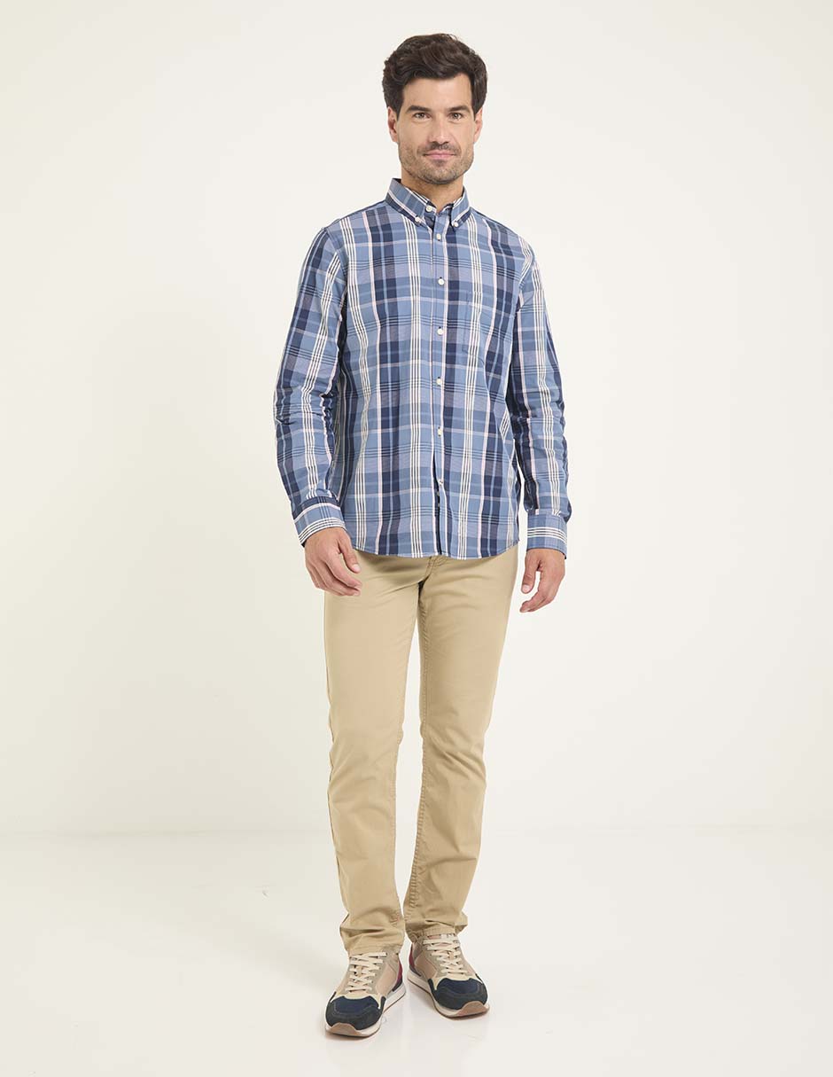 Camisa casual manga larga para hombre 3