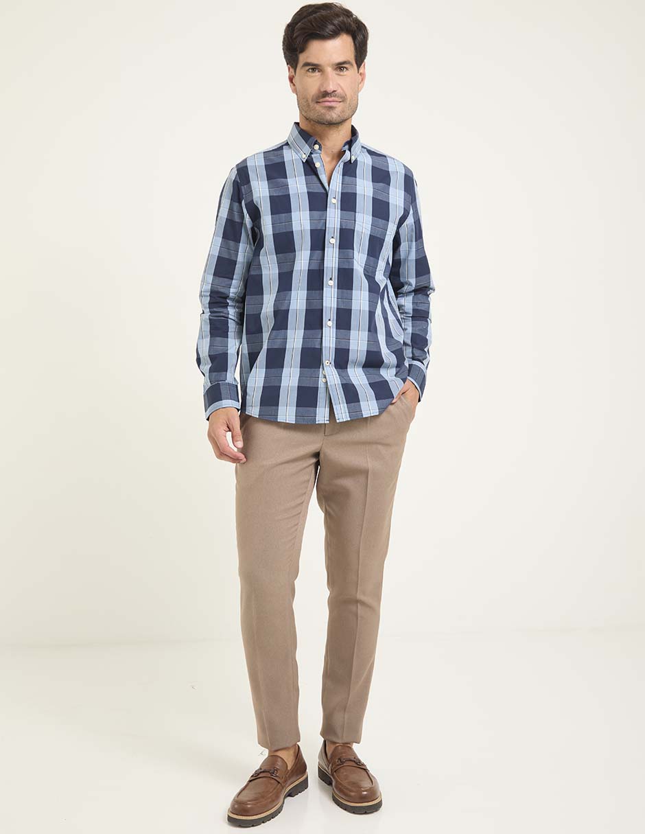 Camisa casual manga larga para hombre 3