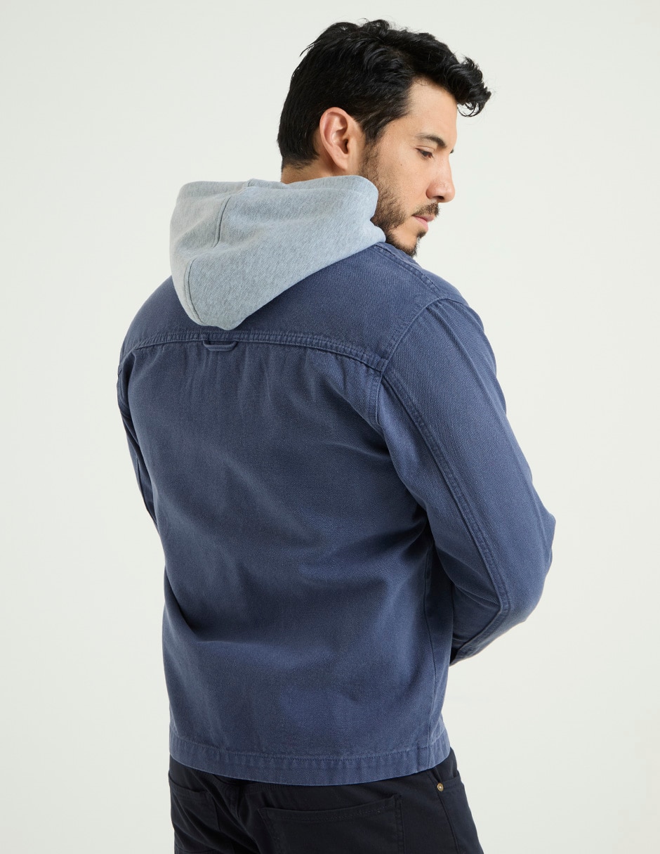 Sobrecamisa casual de algodón manga larga para hombre 2