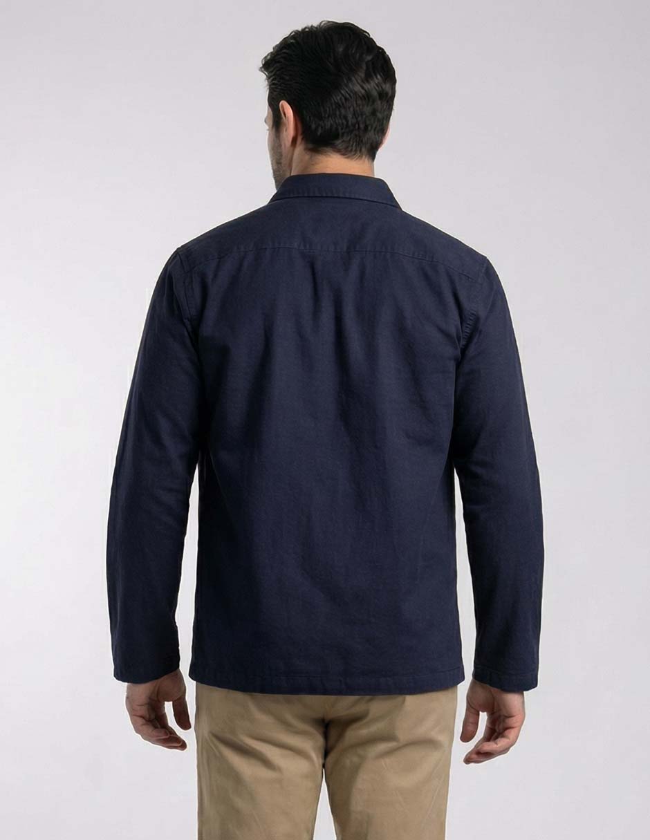 Sobrecamisa casual manga larga para hombre 2