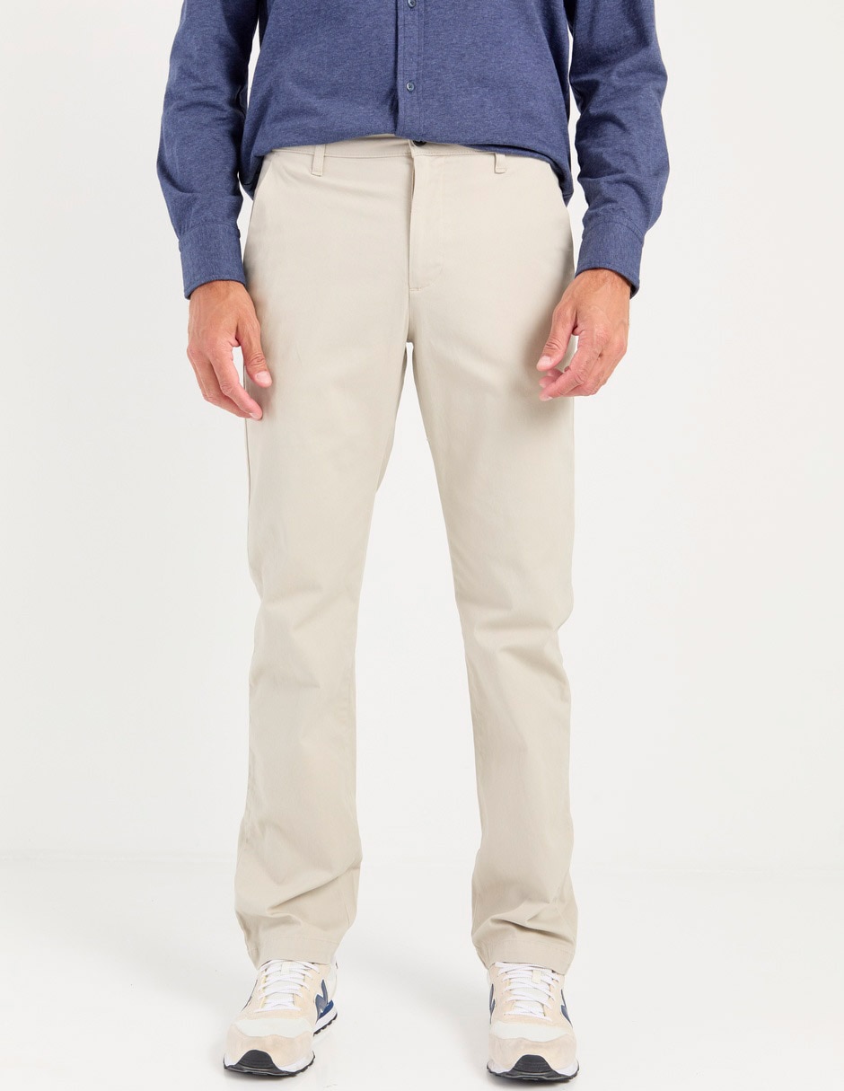 Pantalón chino slim de algodón para hombre