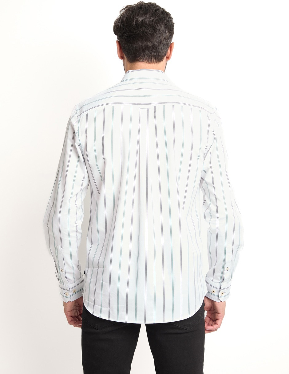 Camisa casual manga larga para hombre 2