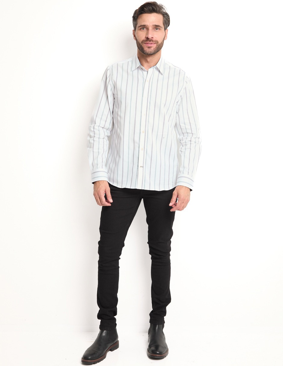 Camisa casual manga larga para hombre 3