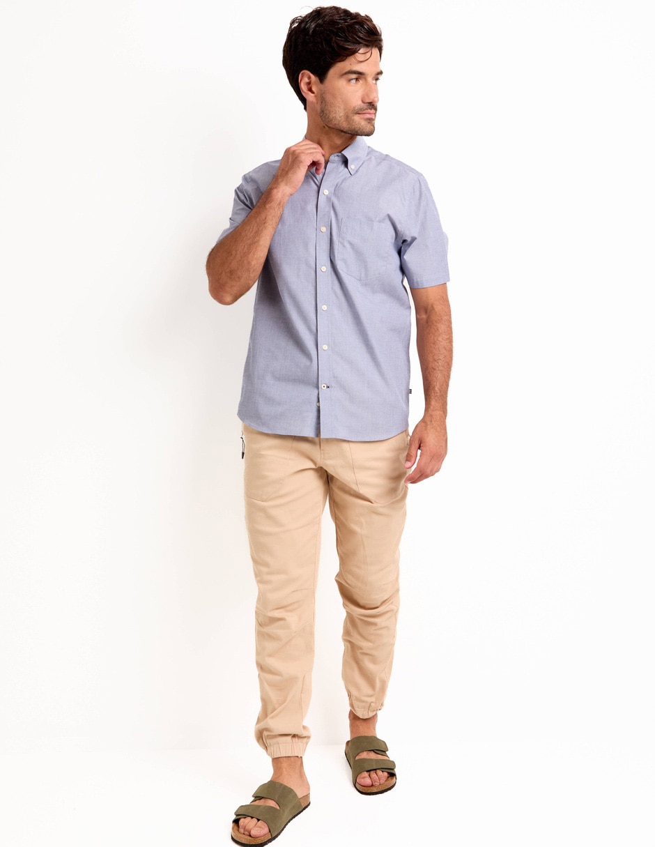 Camisa casual de algodón manga corta para hombre 3