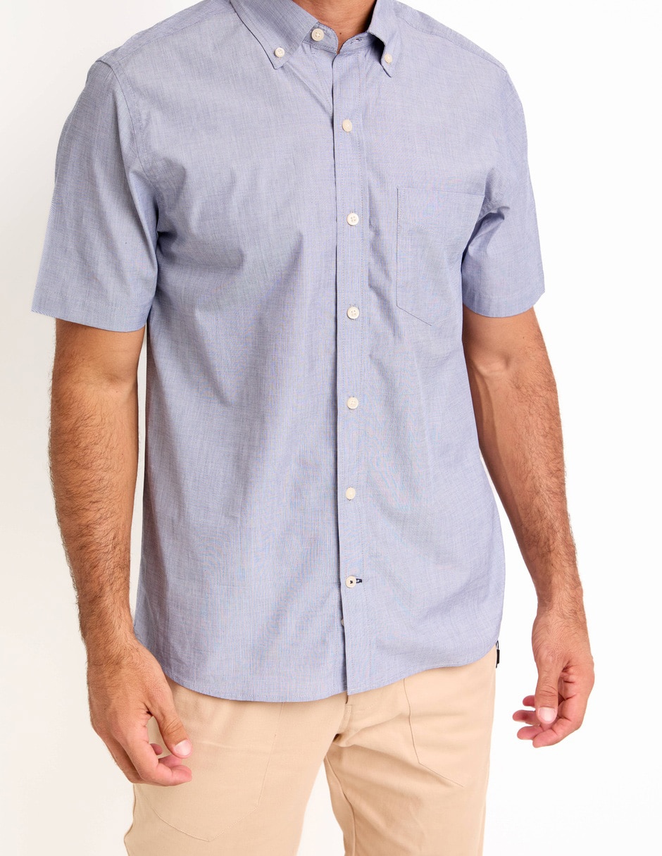 Camisa casual de algodón manga corta para hombre 4