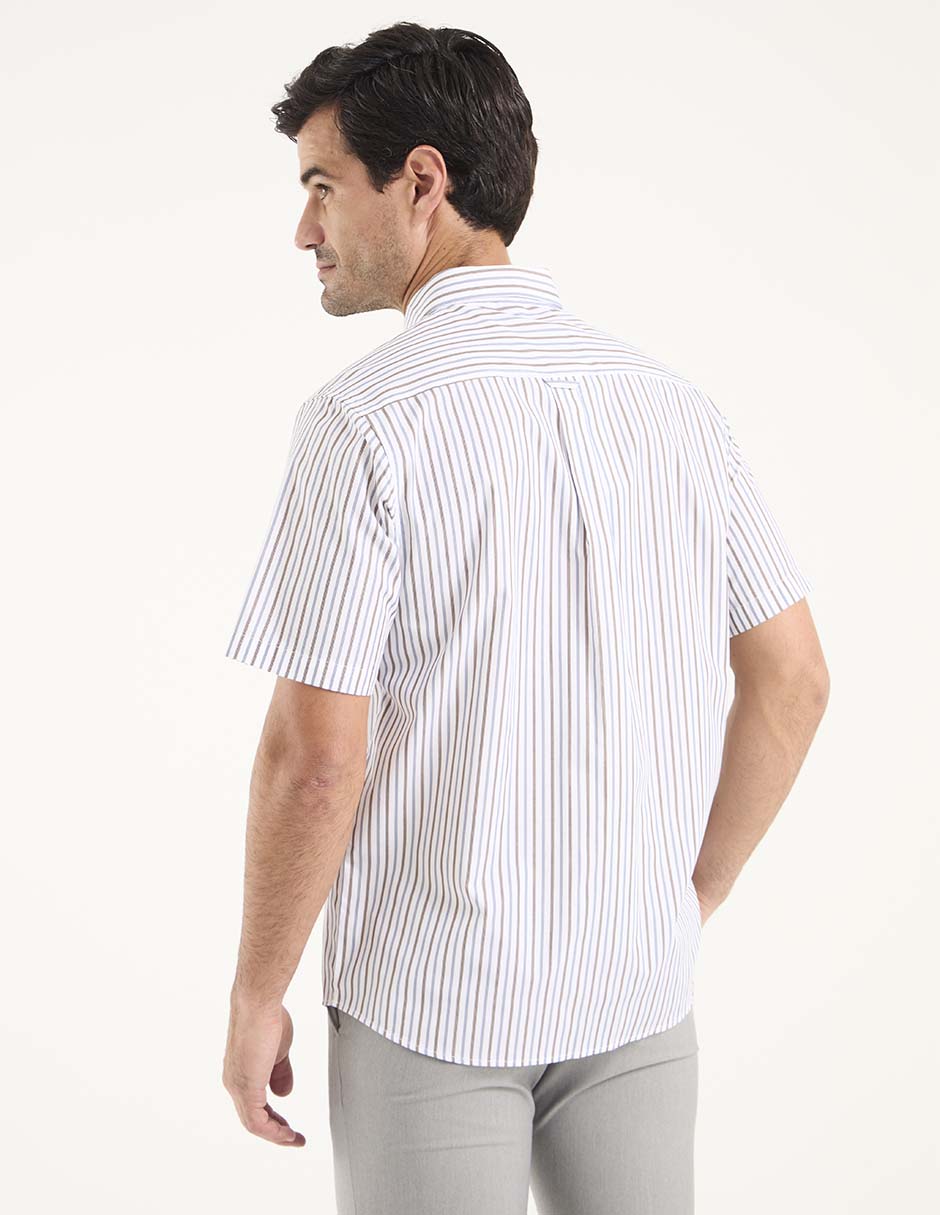 Camisa casual de algodón manga corta para hombre 5