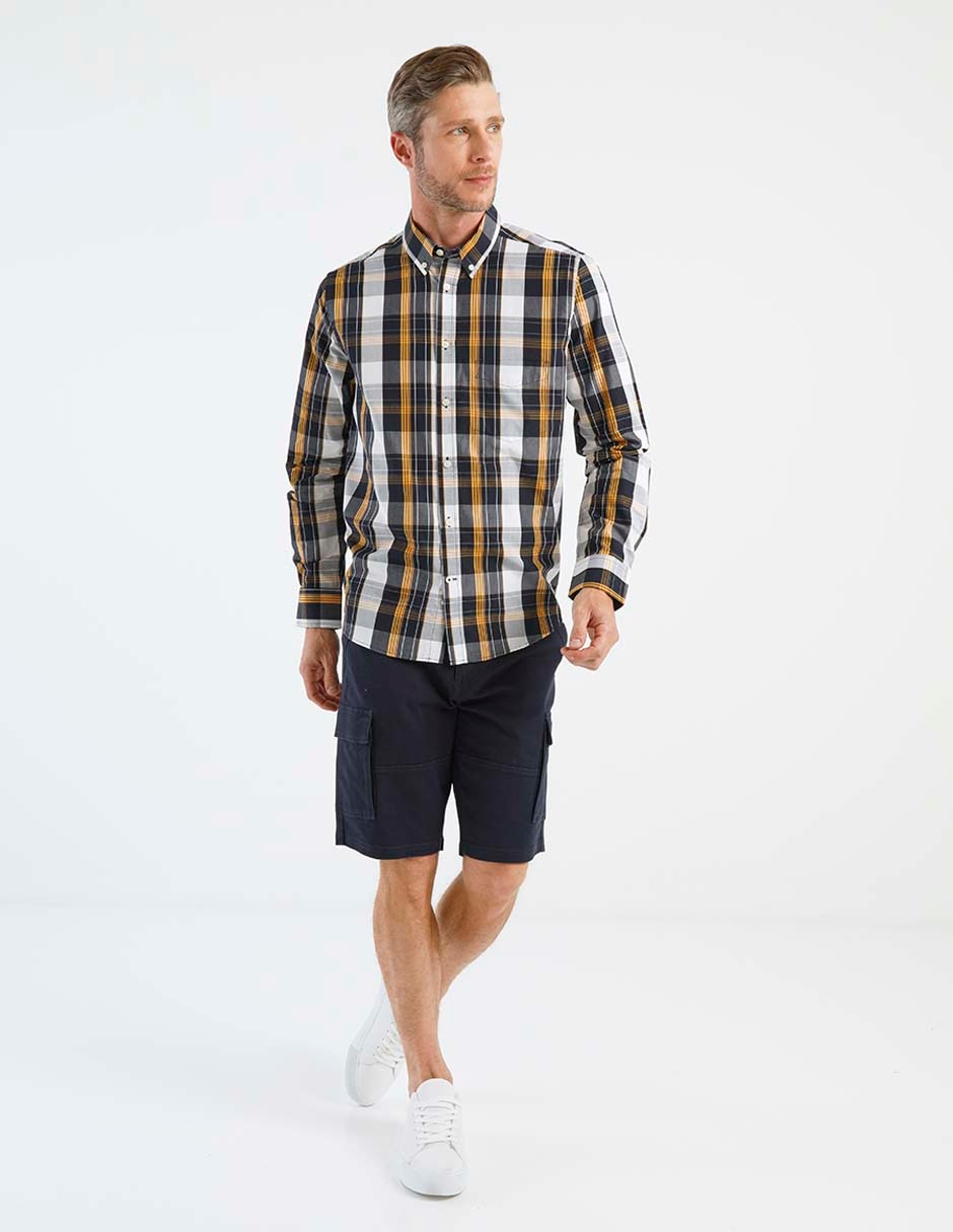 Camisa casual de algodón manga larga para hombre 3