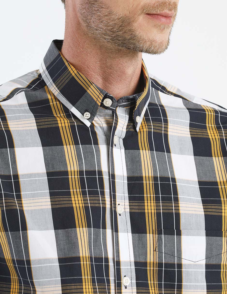 Camisa casual de algodón manga larga para hombre 4