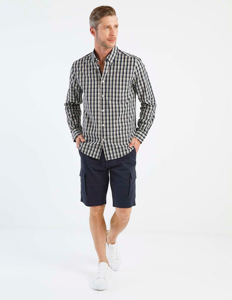 Camisa casual de algodón manga larga para hombre 3