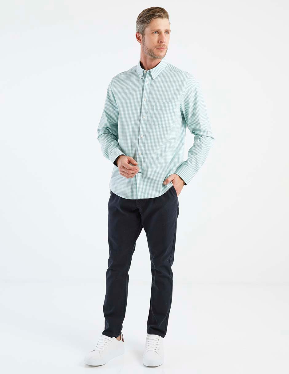 Camisa casual manga larga para hombre 3