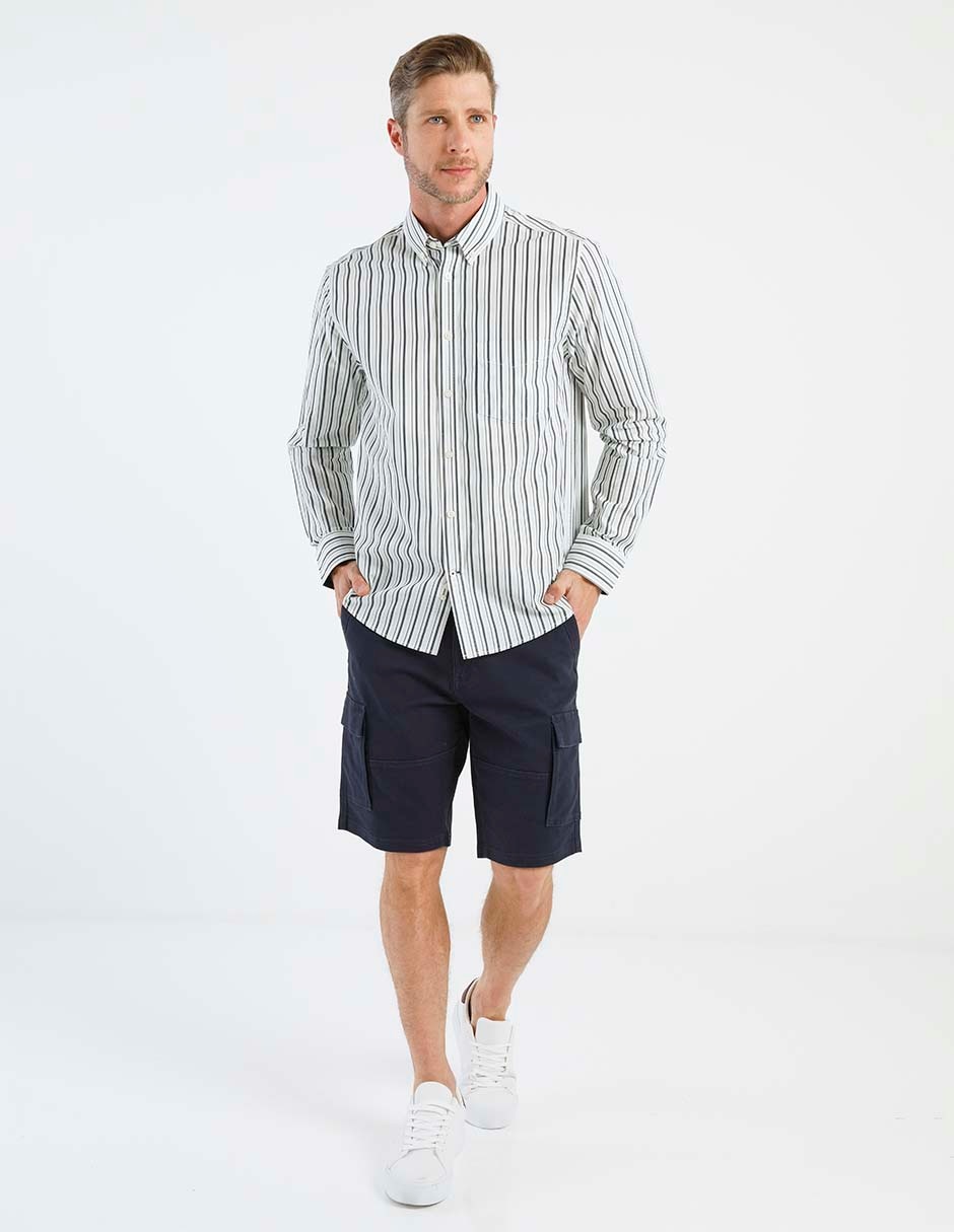 Camisa casual manga larga para hombre 3