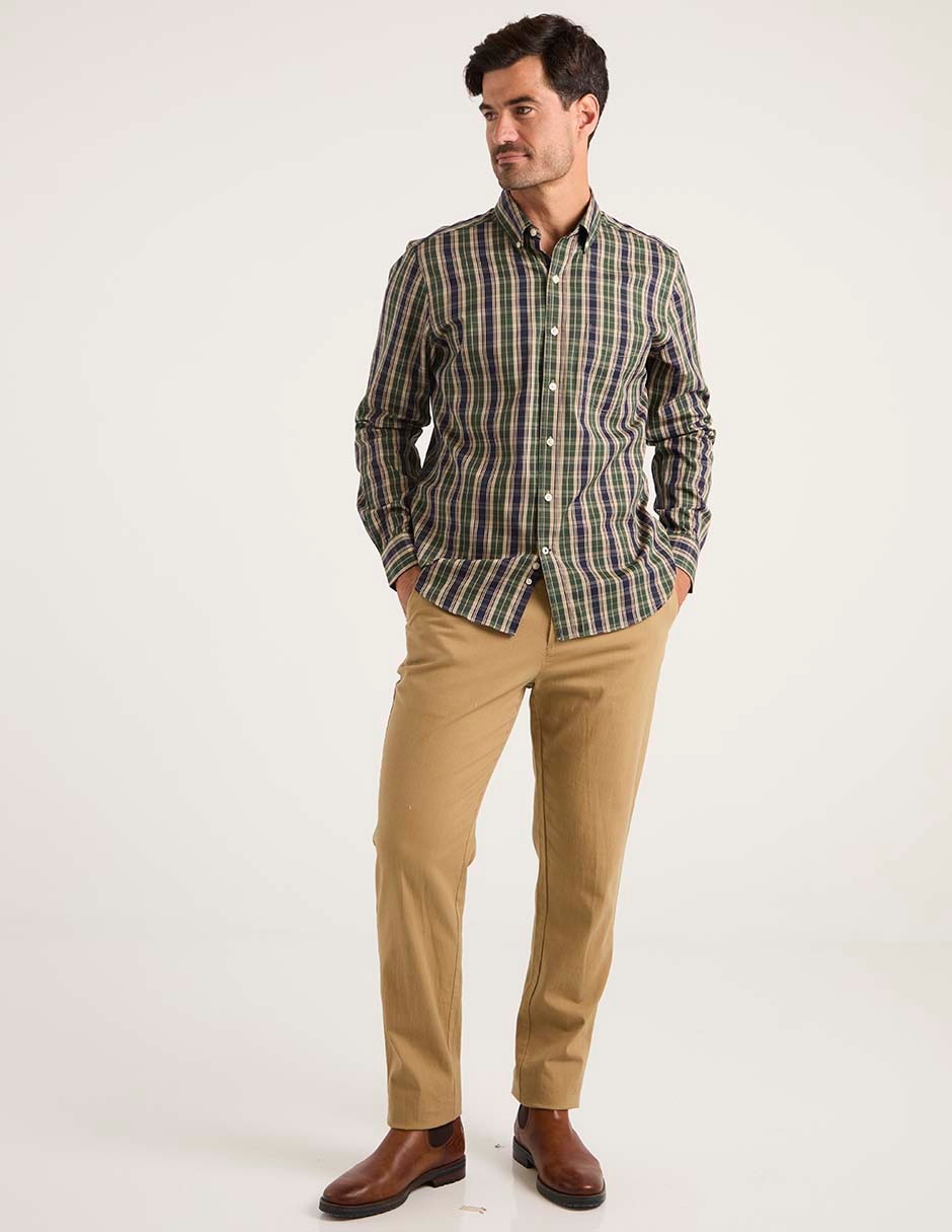 Camisa casual manga larga para hombre 3