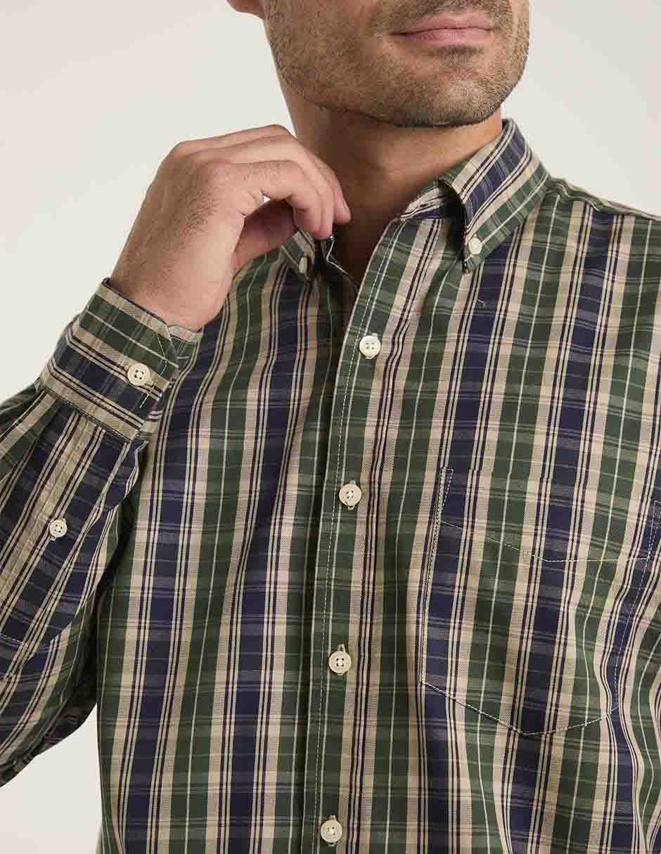 Camisa casual manga larga para hombre 4