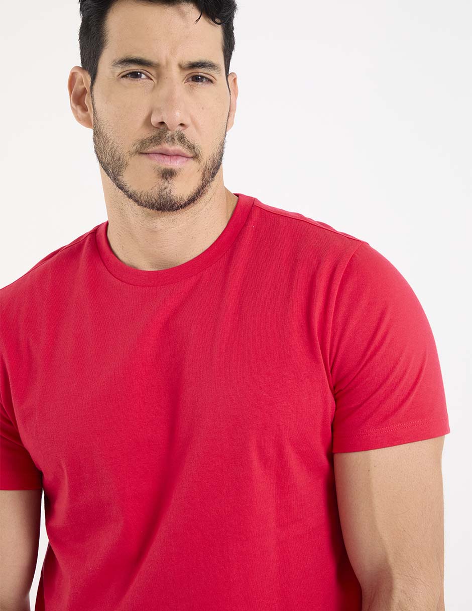 PLAYERA WKH25814-P09, EG, CARMÍN CLARO