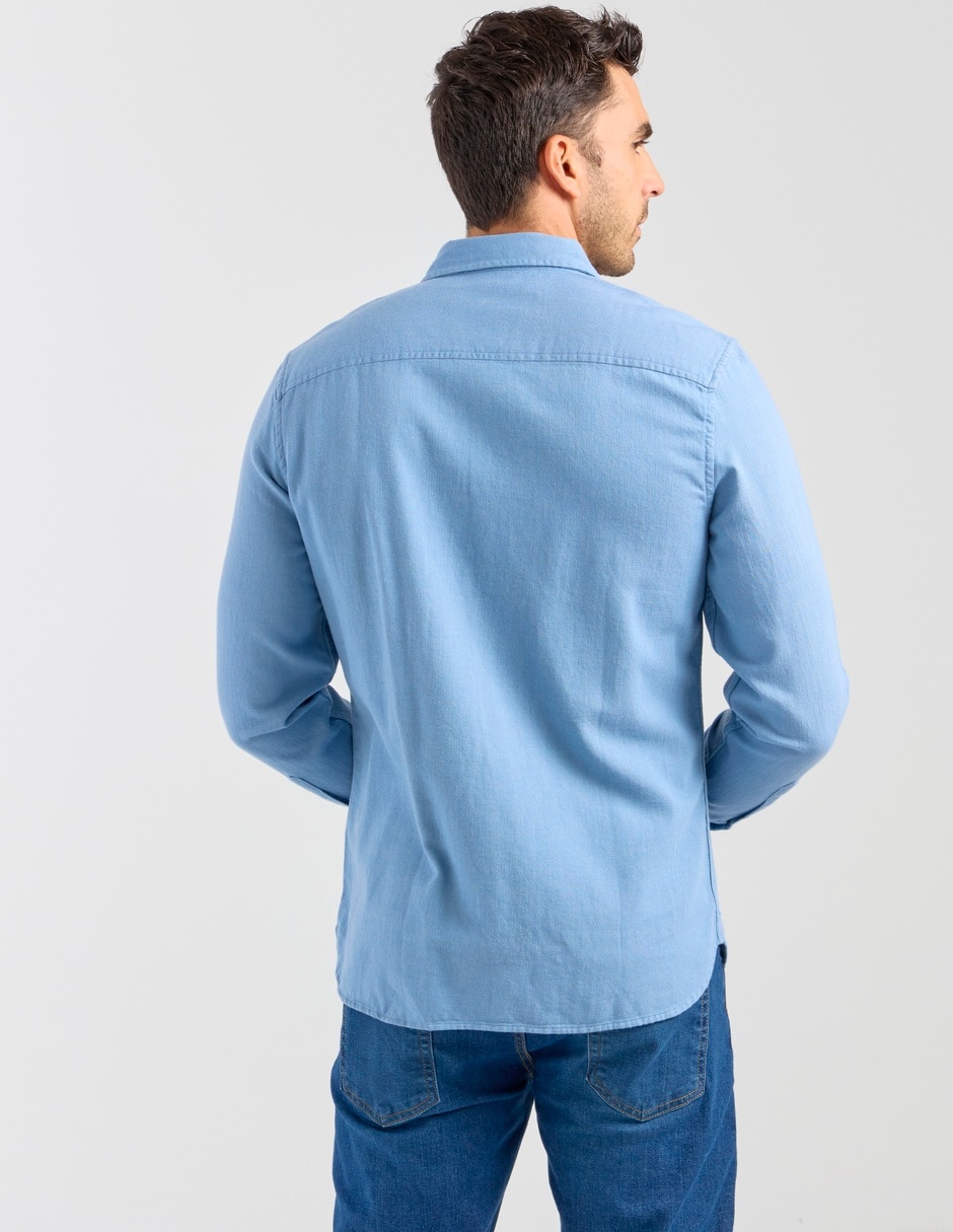 Camisa casual manga larga para hombre 2