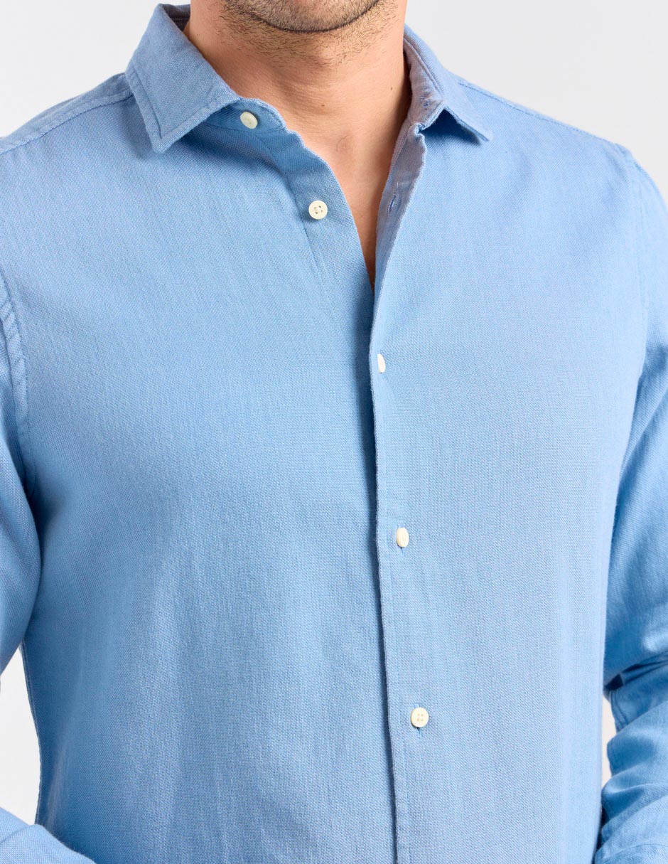Camisa casual manga larga para hombre 4