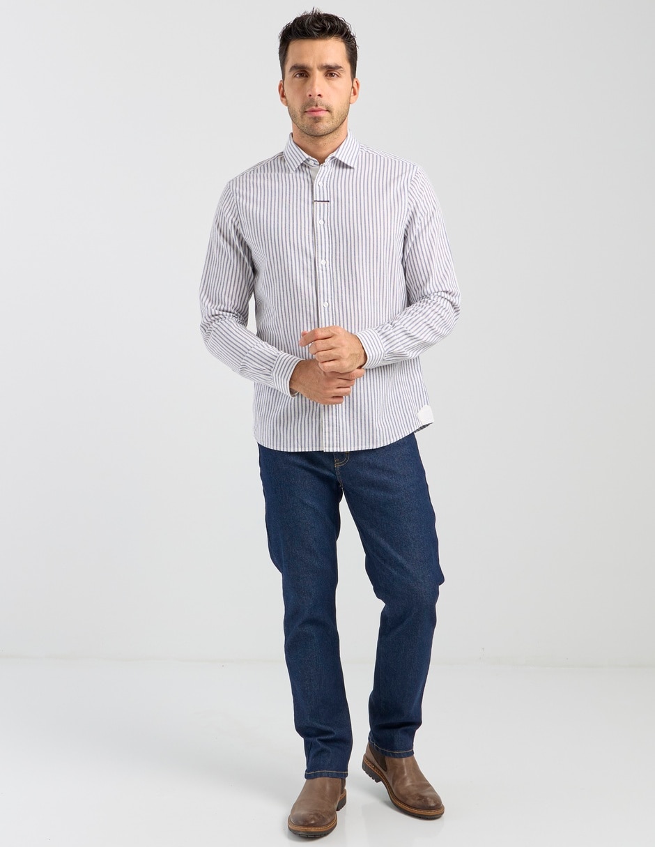 Camisa casual manga larga para hombre 3