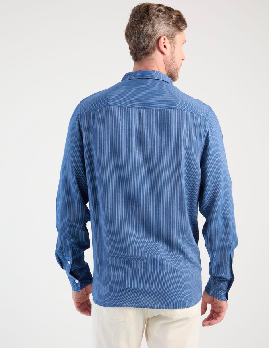 Camisa casual de algodón manga larga para hombre 2