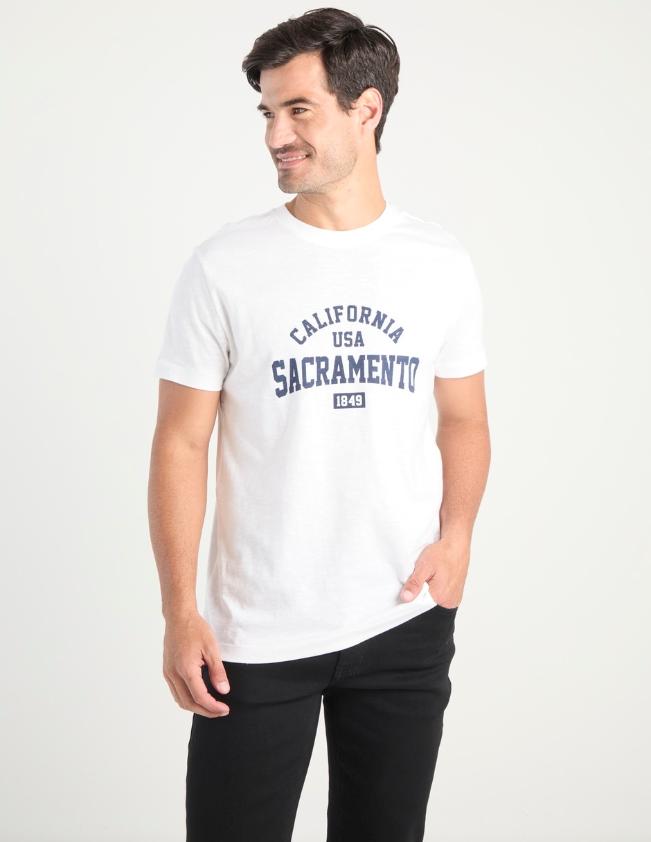 Playera cuello redondo para hombre