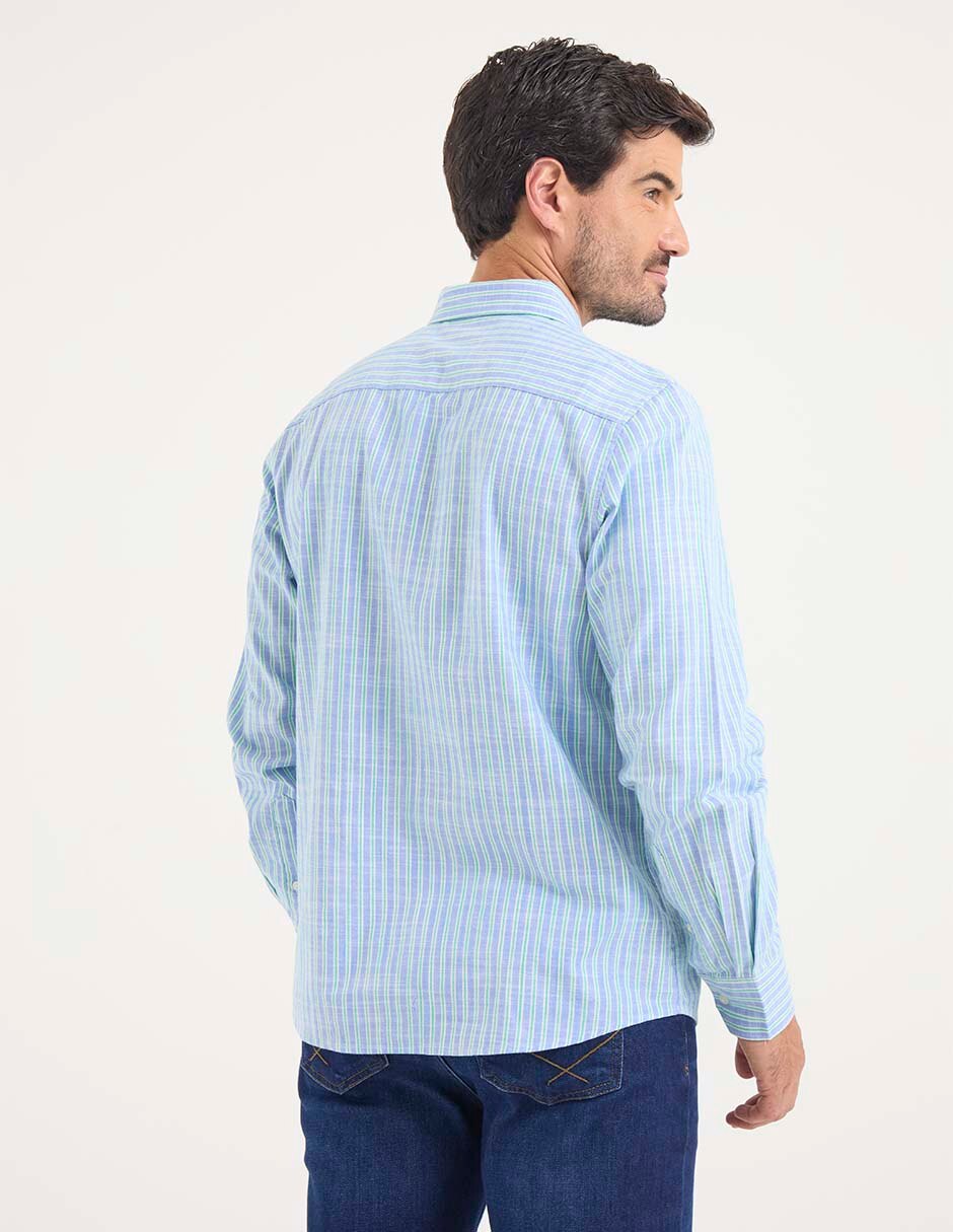 Camisa casual manga larga para hombre 2