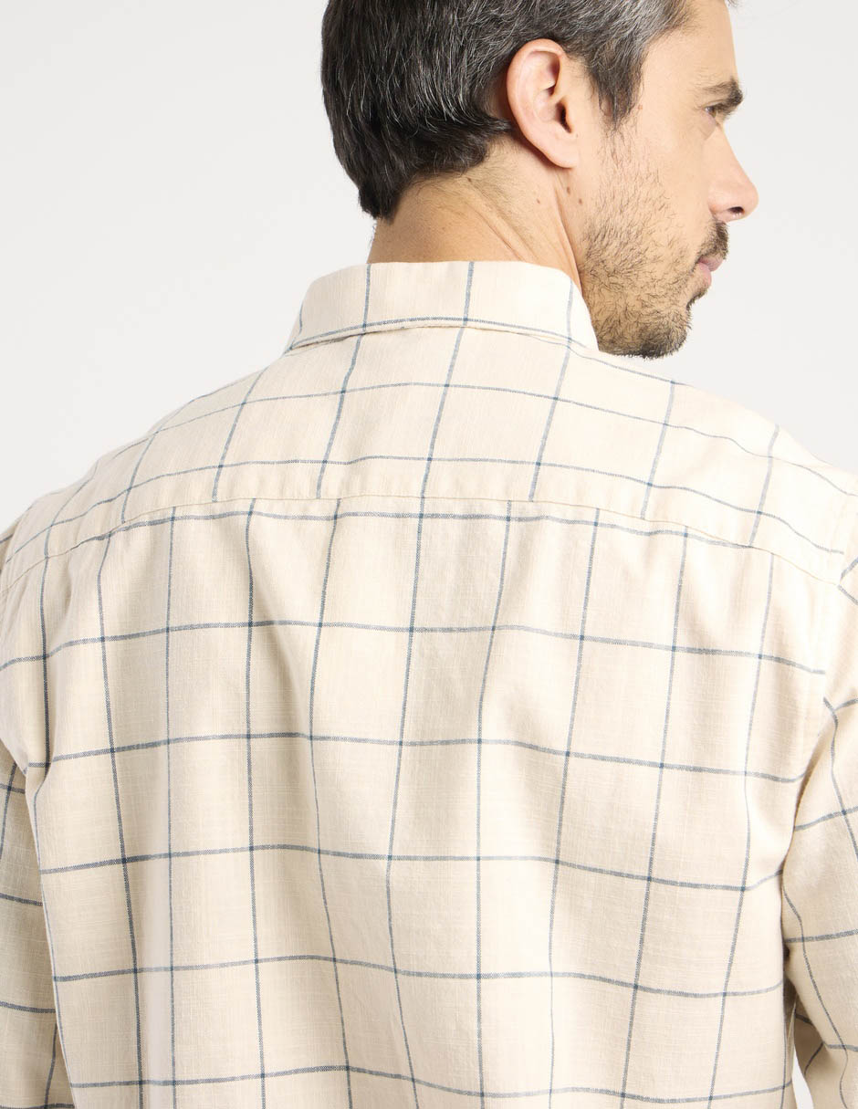 Camisa casual de algodón manga larga para hombre 5