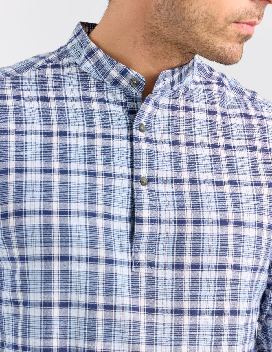 Camisa casual manga larga para hombre 4