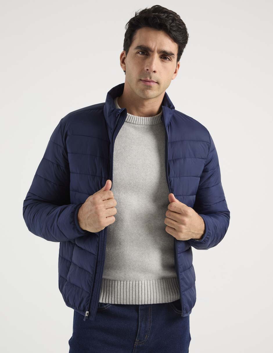 Chamarra acolchonada con bolsillos para hombre