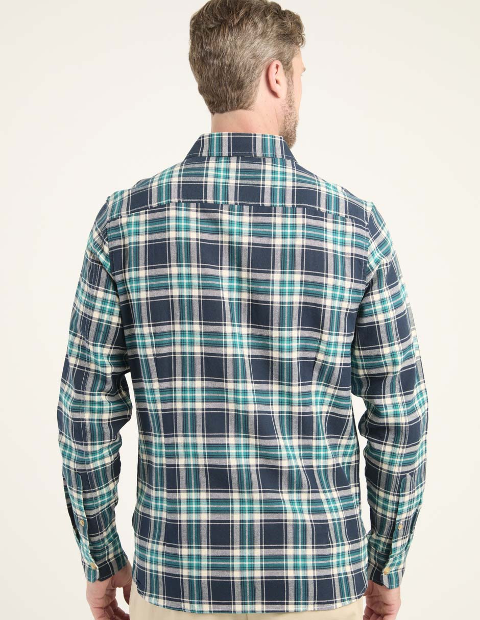 Camisa casual de algodón manga larga para hombre 2