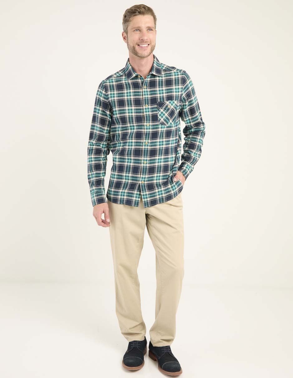Camisa casual de algodón manga larga para hombre 3