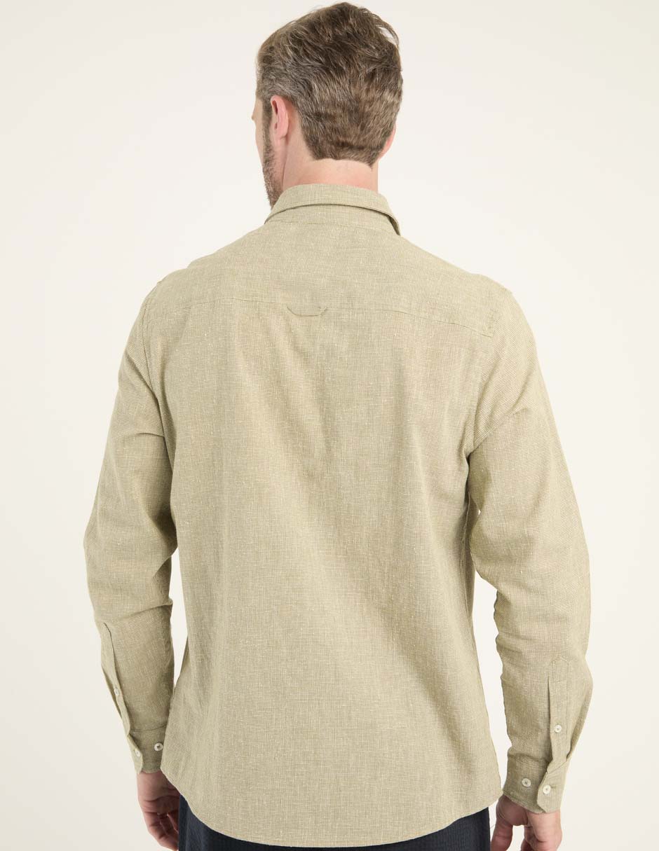 Camisa casual manga larga para hombre 2