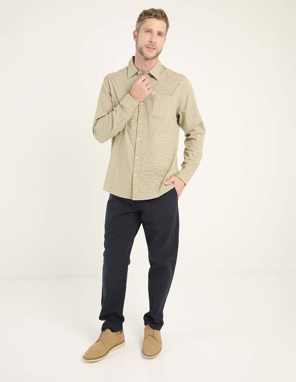 Camisa casual manga larga para hombre 3