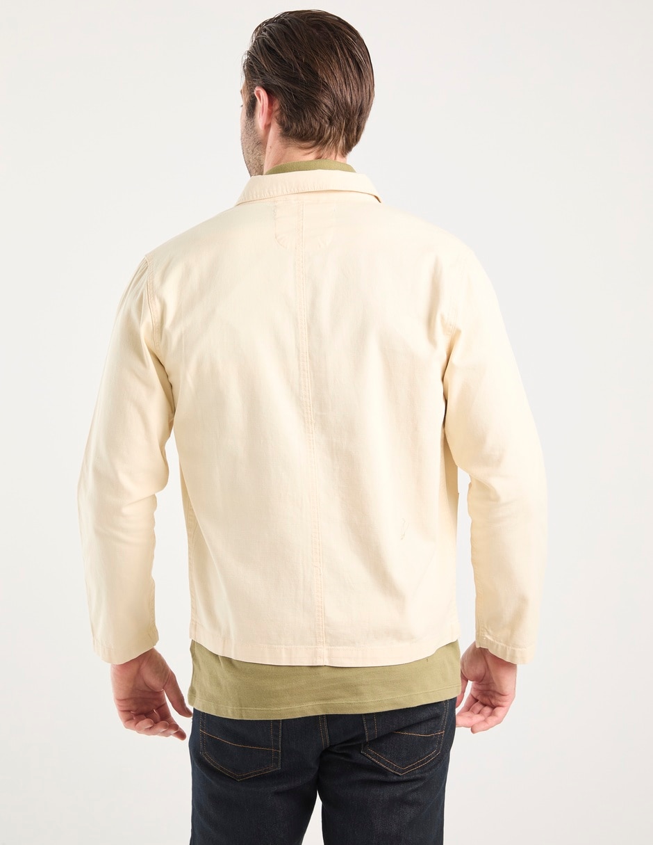 Sobrecamisa casual de algodón manga larga para hombre 6