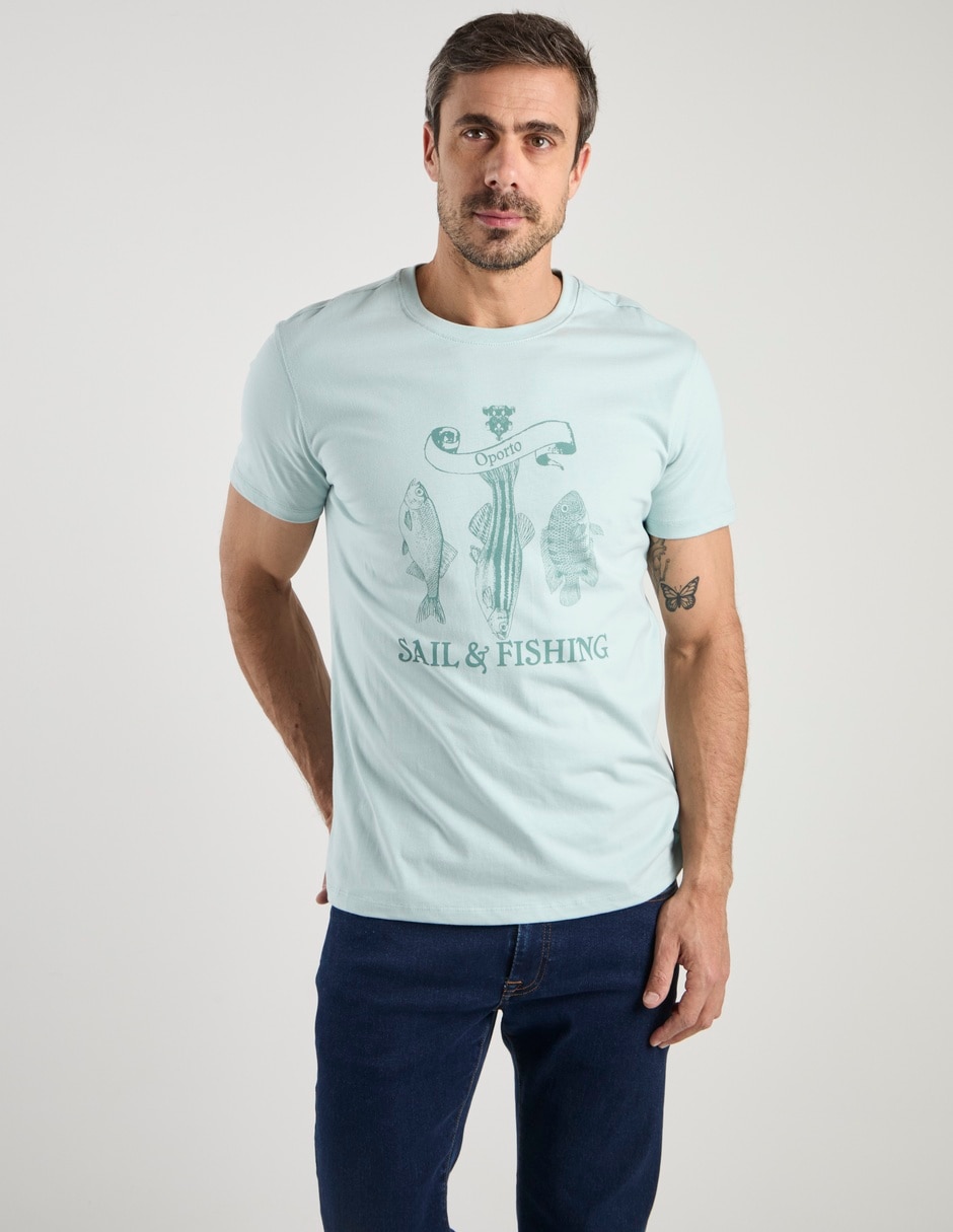 Playera Sail & Fishing cuello redondo para hombre Playera Sail & Fishing cuello redondo para hombre