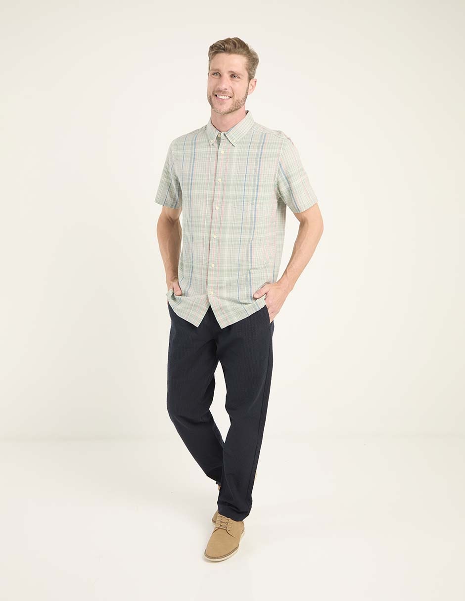 Camisa casual de algodón manga corta para hombre 3