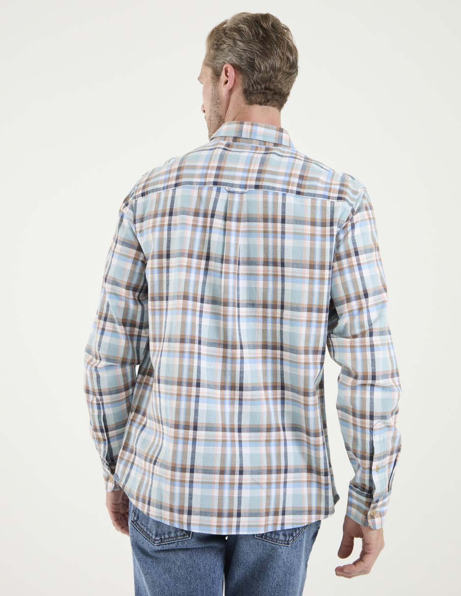 Camisa casual de algodón manga larga para hombre 2