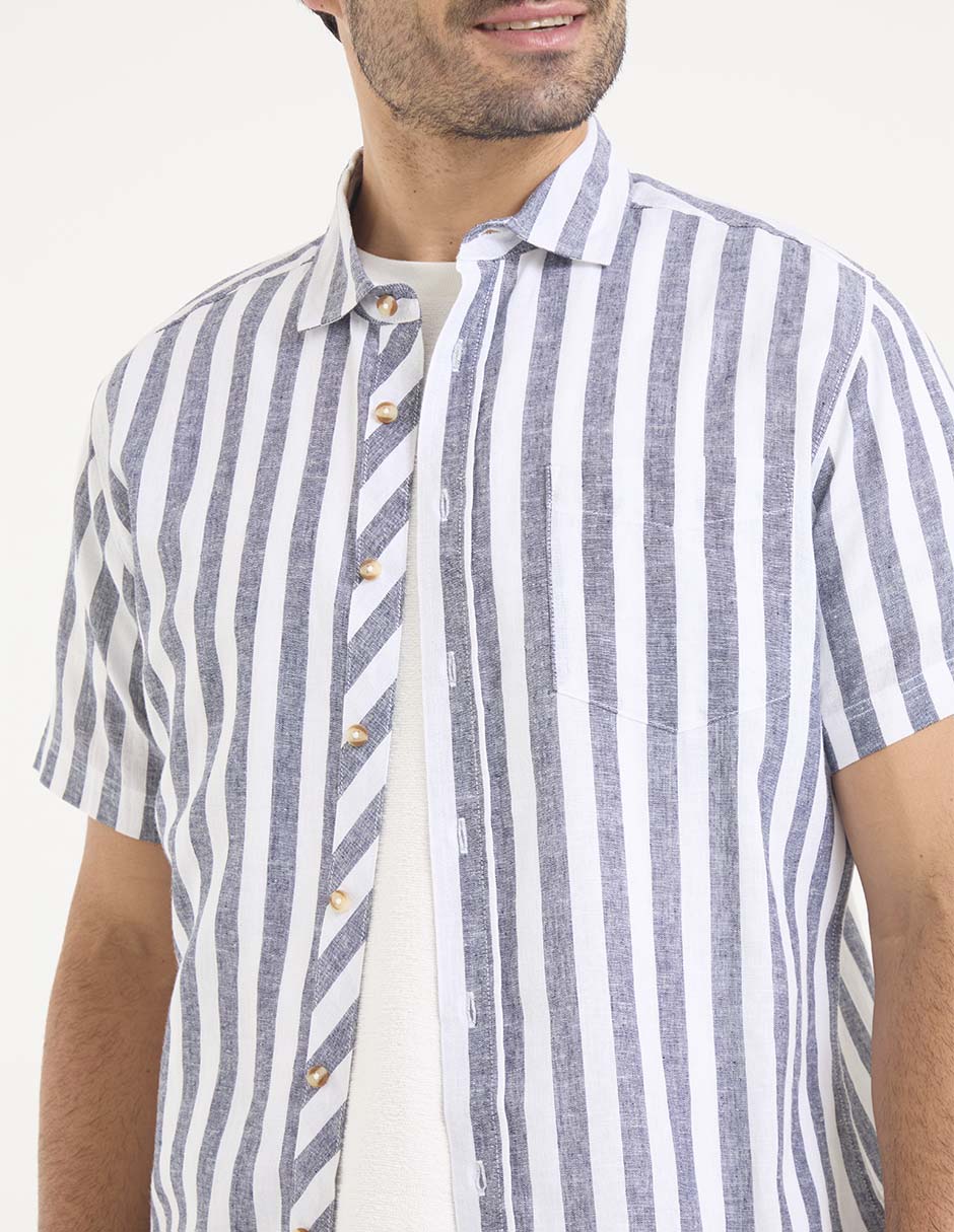 Camisa casual manga corta para hombre 4
