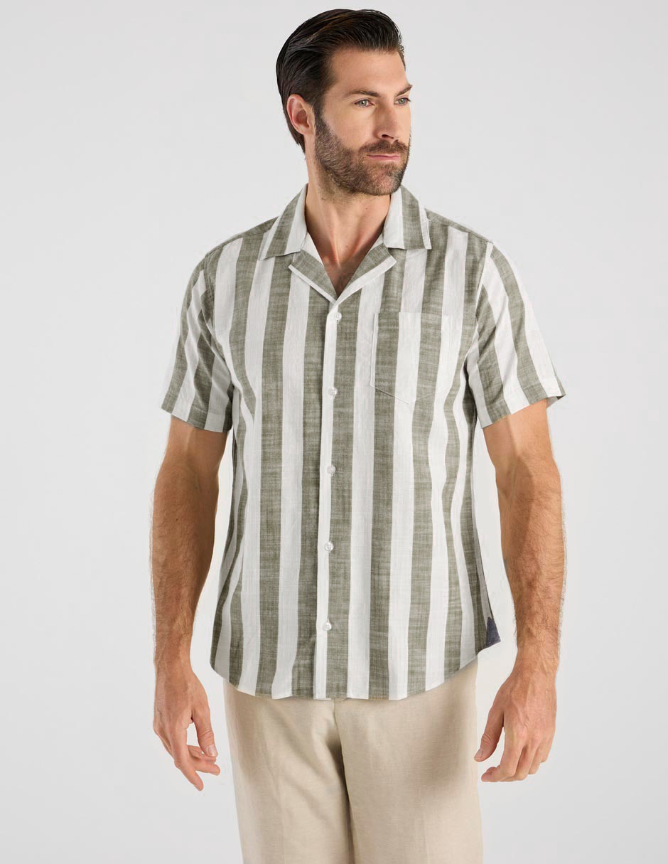 Camisa casual de algodón manga corta para hombre Camisa casual de algodón manga corta para hombre