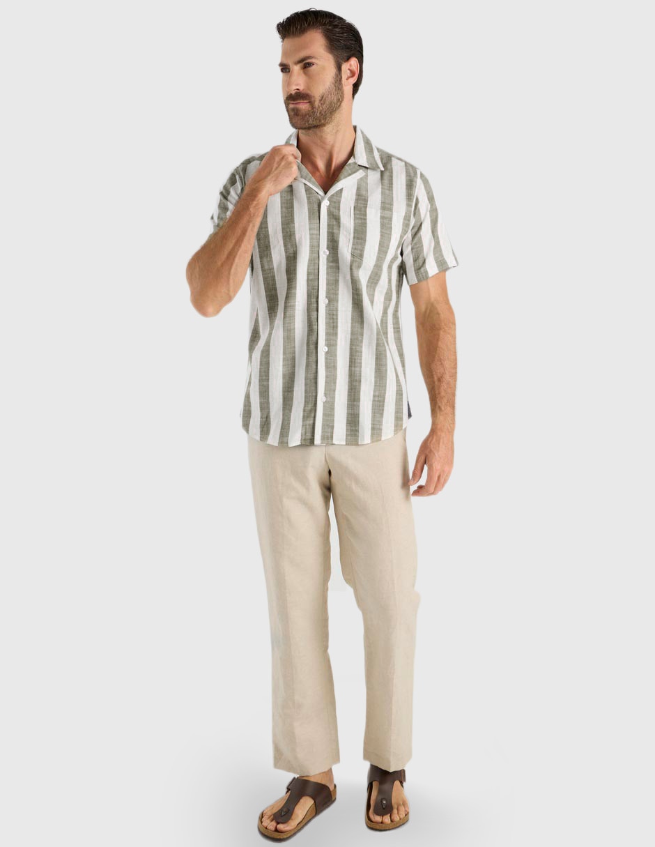 Camisa casual de algodón manga corta para hombre 3