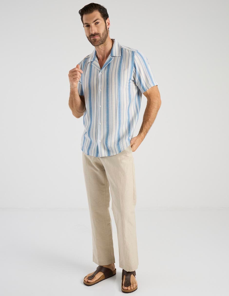 Camisa casual de algodón manga corta para hombre 3
