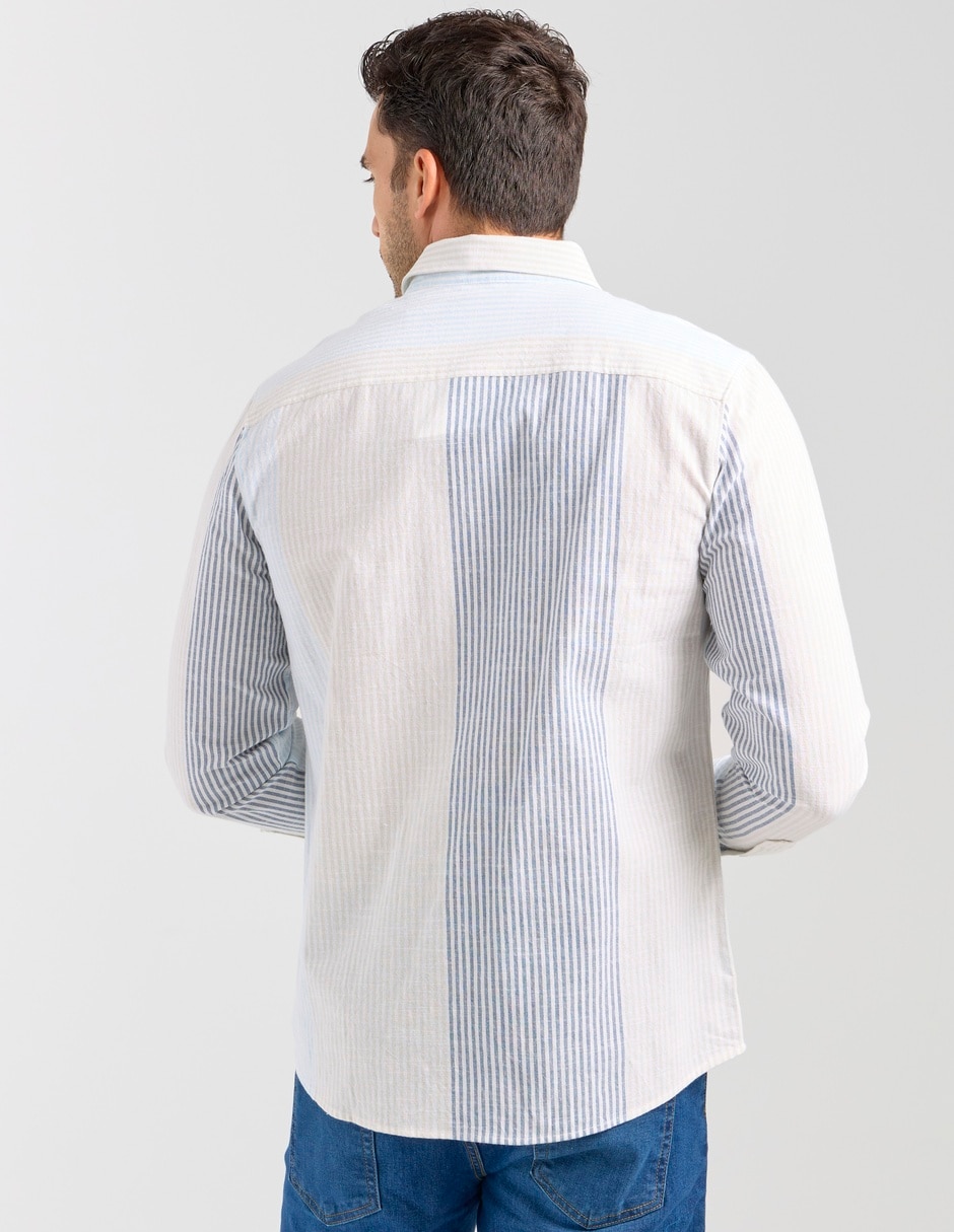 Camisa casual manga larga para hombre 2