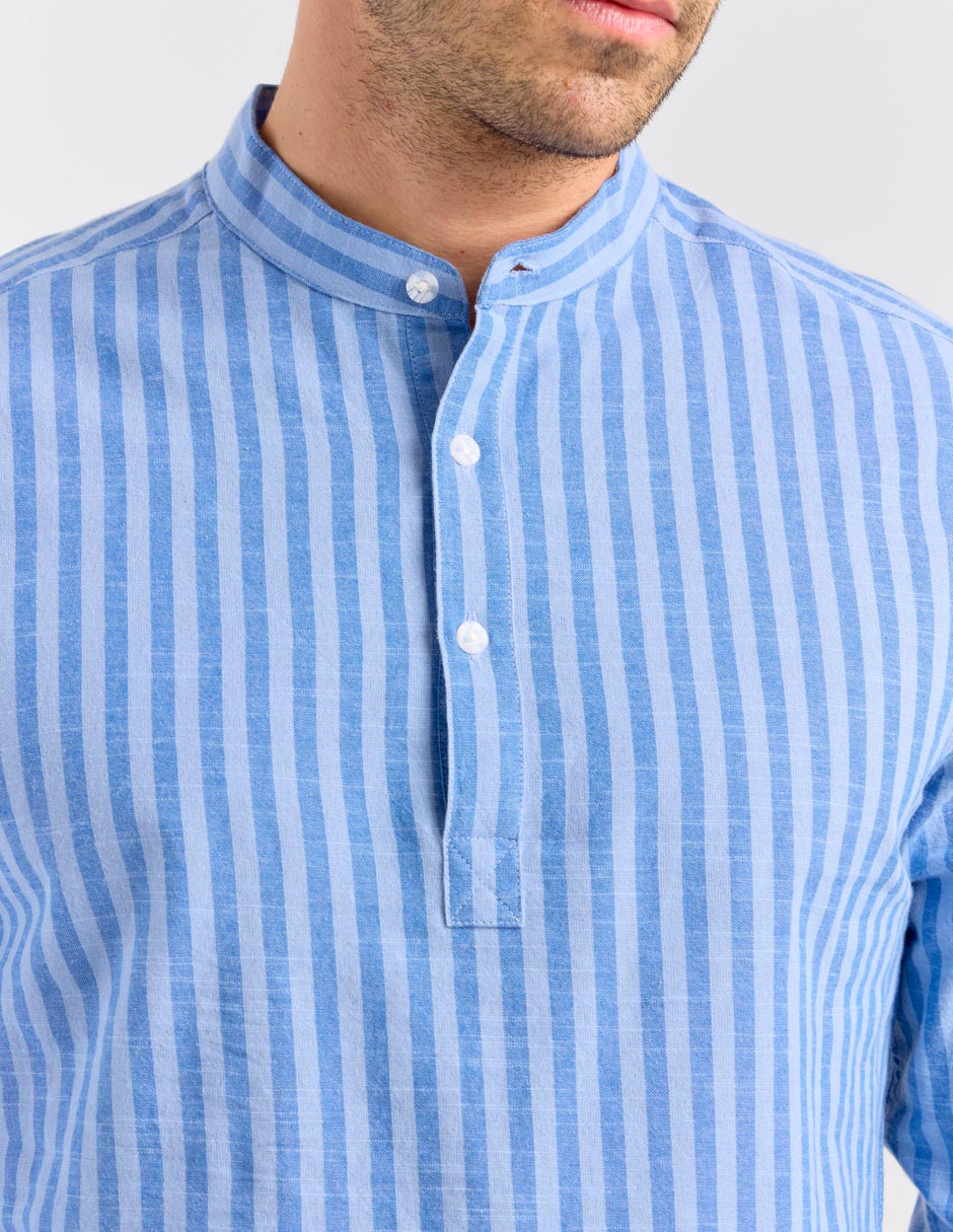 Camisa casual manga larga para hombre 4