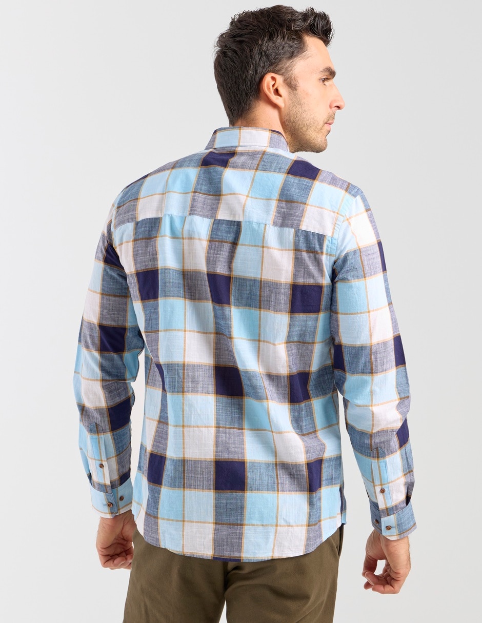 Camisa casual manga larga para hombre 2
