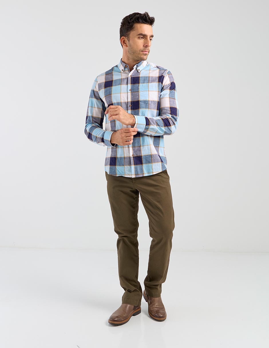 Camisa casual manga larga para hombre 3