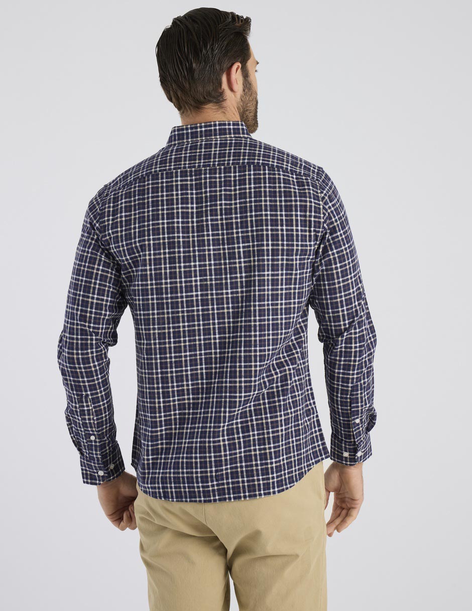 Camisa casual de algodón manga larga para hombre 2