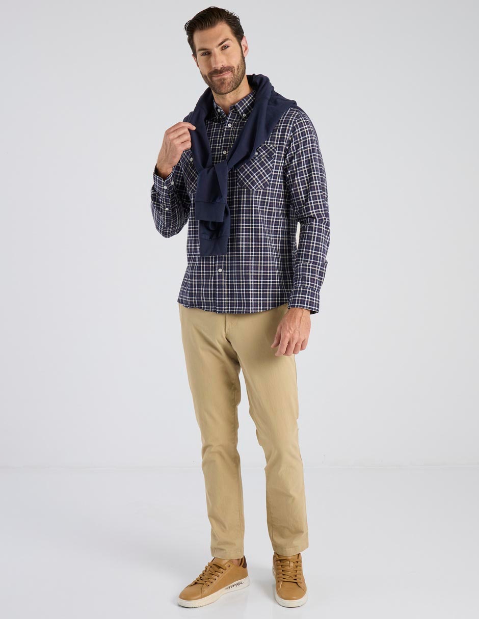 Camisa casual de algodón manga larga para hombre 3