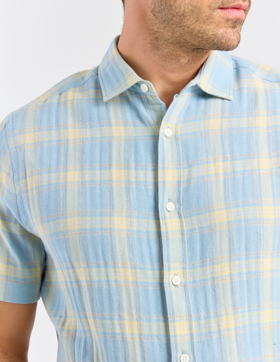 Camisa casual manga corta para hombre 4