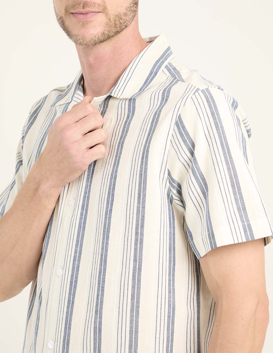 Camisa casual de algodón manga corta para hombre 4