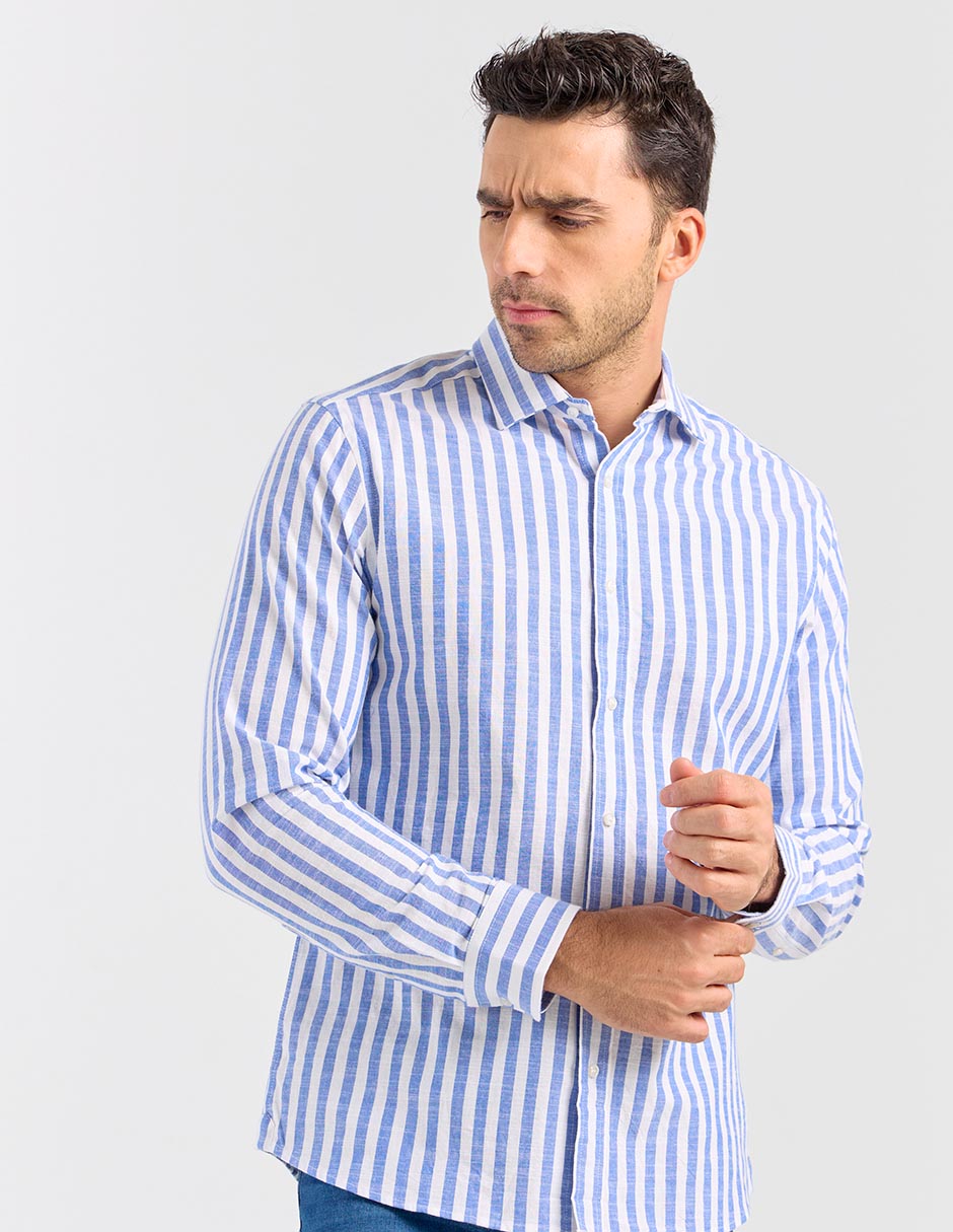 Camisa casual manga larga para hombre